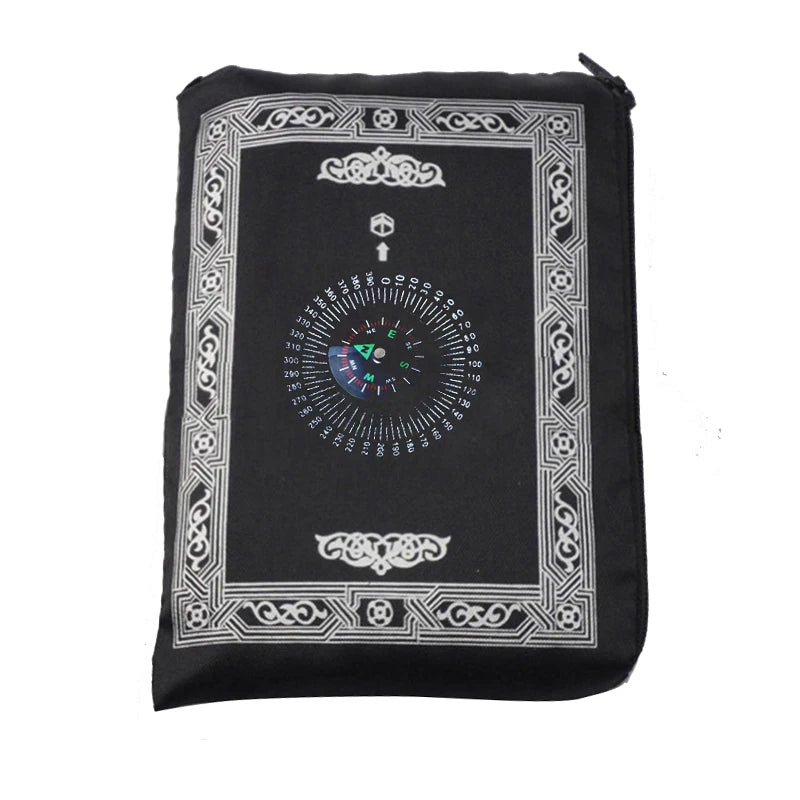 Travel Prayer Mat with Qibla Compass