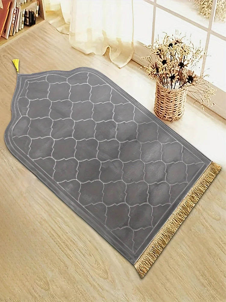 Prayer Mat Padded Tassel Flannel Luxury Prayer Mat