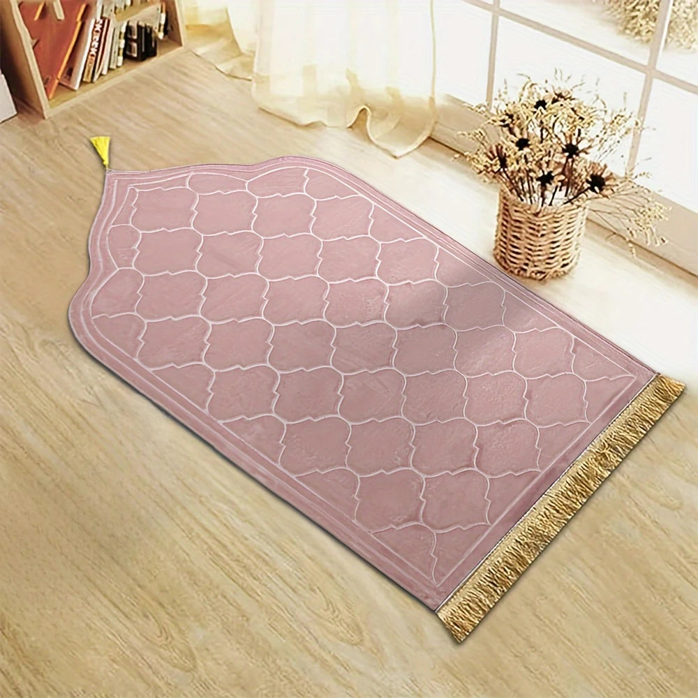 Prayer Mat Padded Tassel Flannel Luxury Prayer Mat