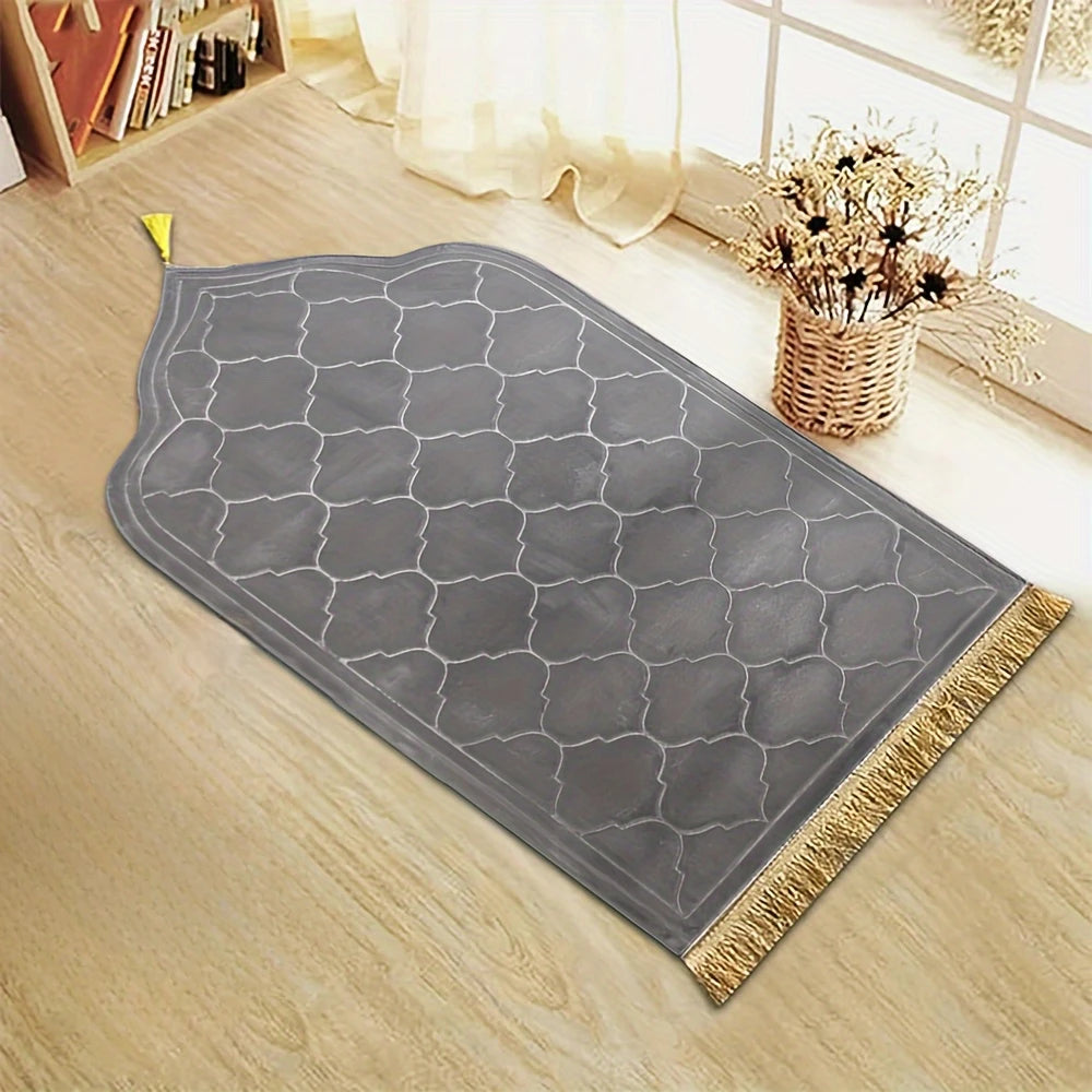 Prayer Mat Padded Tassel Flannel Luxury Prayer Mat
