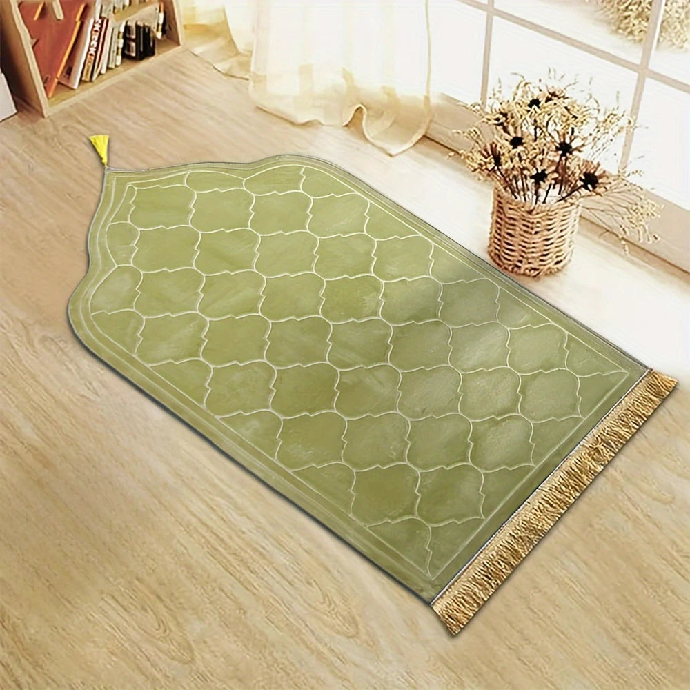 Prayer Mat Padded Tassel Flannel Luxury Prayer Mat